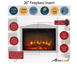 63" Rollins Espresso Electric Fireplace Console -Home Style Shop 810464962 4