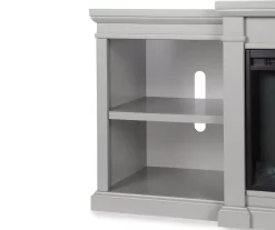 65" Wilton Gray Electric Fireplace Console 5 65" Wilton Gray Electric Fireplace Console -Home Style Shop 810465000 5