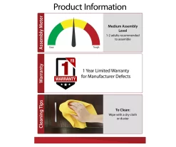 47" Grandcastle Rustic Gray Electric Fireplace Console -Home Style Shop 810465006 5