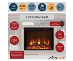 59" Century Lane Rustic Brown Electric Fireplace Console -Home Style Shop 810465020 4