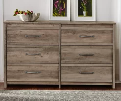 Duncan Gray Oak 6-Drawer Dresser 9 Duncan Gray Oak 6-Drawer Dresser -Home Style Shop 810465129 1