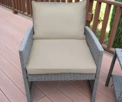 Mirabelle 3-Piece Cushioned Patio All-Weather Wicker Chat Set -Home Style Shop 810478140 1