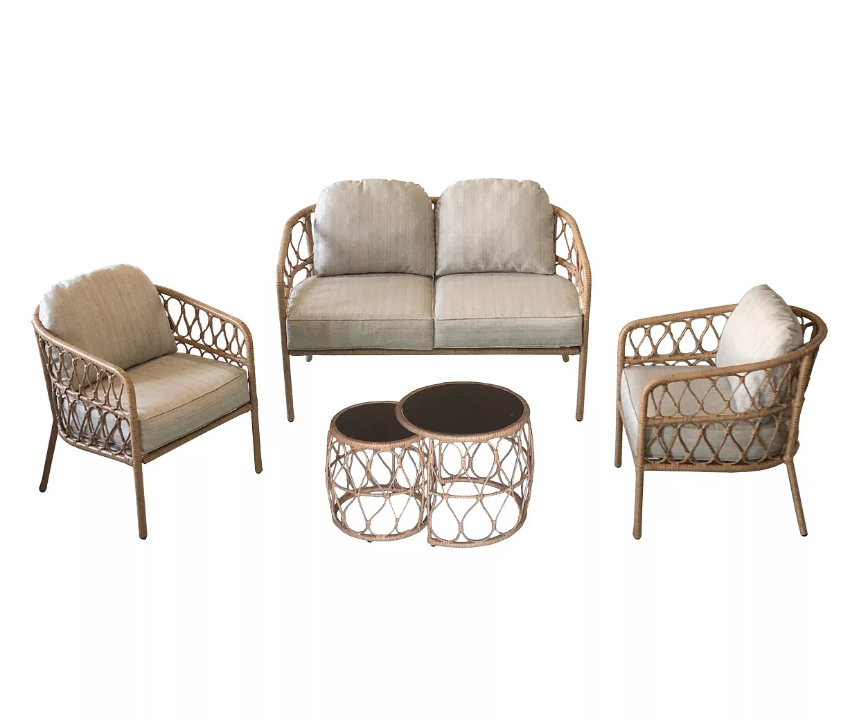 Aurora Pines All-Weather Wicker Patio Cushioned Chairs, 2-Pack 2 Aurora Pines All-Weather Wicker Patio Cushioned Chairs, 2-Pack - Image 2