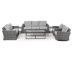 Broyhill Eagle Brooke All-Weather Wicker Cushioned Patio Sofa -Home Style Shop 810498108 810498109 810498107 810451920 810452031 1
