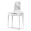 White Wood Vanity With Mirror
