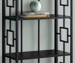 Black Square 4-Shelf Bookcase 8 Black Square 4-Shelf Bookcase -Home Style Shop 810502794 4