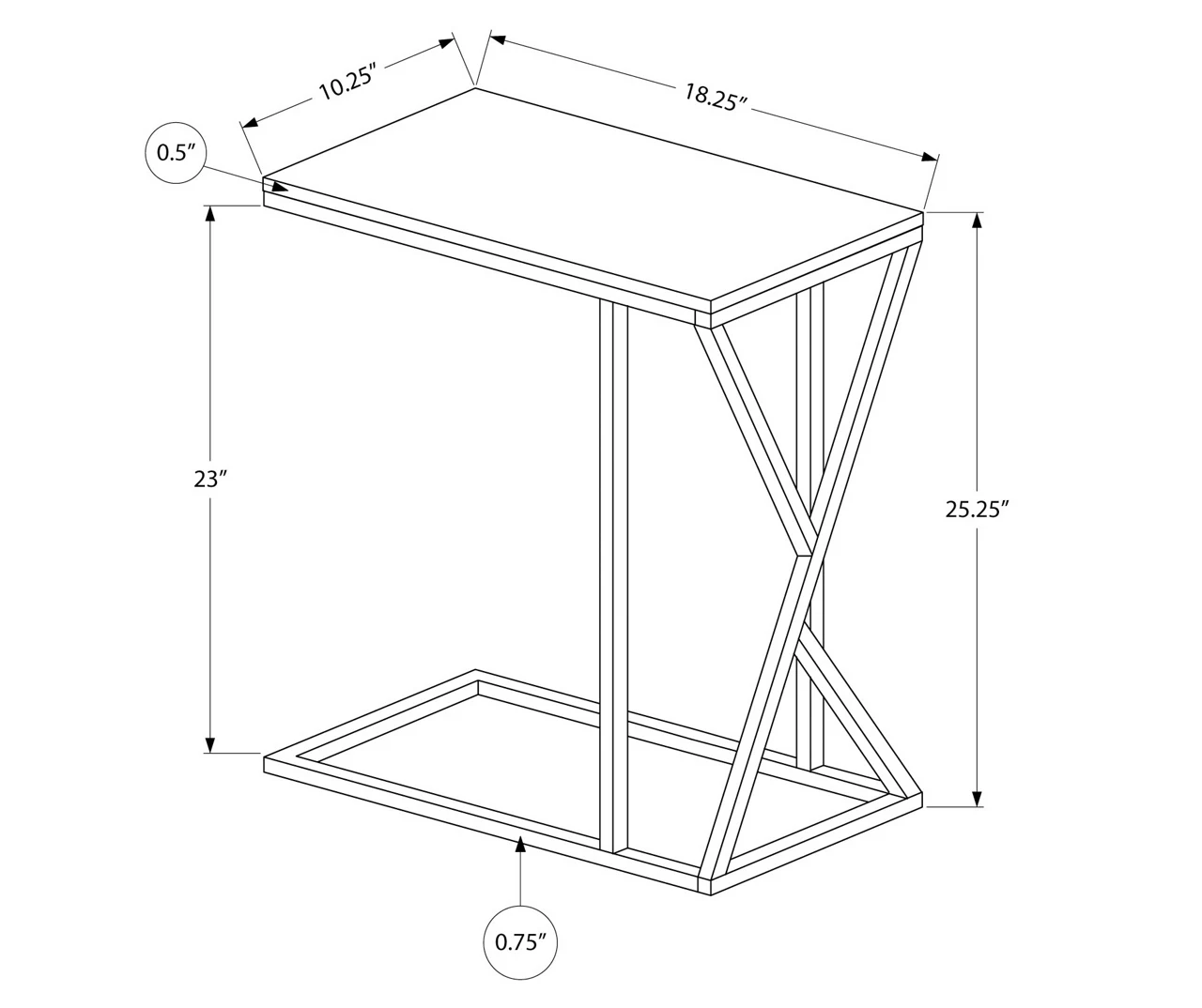 Monarch Crisscross C End Table 13 Monarch Crisscross C End Table - Image 13