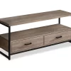 48" Dark Taupe 2-Drawer TV Stand
