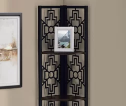 Monarch Geometric 4-Shelf Corner Bookcase -Home Style Shop 810512946 4