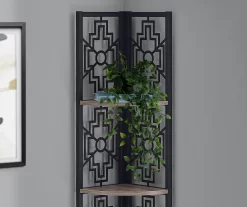 Monarch Geometric 4-Shelf Corner Bookcase -Home Style Shop 810512947 4