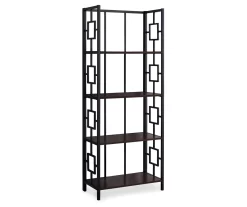 Espresso Square 4-Shelf Open Bookcase