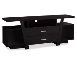 60" Espresso 2-Drawer TV Stand