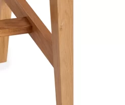 25.59" Oak & White Abacus Wood Counter Stool -Home Style Shop 810513499 4