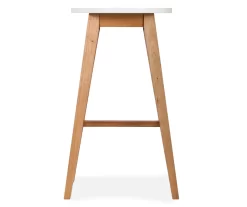 25.59" Oak & White Abacus Wood Counter Stool -Home Style Shop 810513499 6