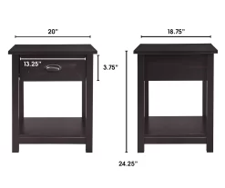 Baily Black Nightstand -Home Style Shop 810513516 4