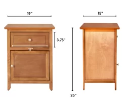 Alcott Light Brown Side Table With Drawer -Home Style Shop 810513518 3