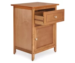 Alcott Light Brown Side Table With Drawer -Home Style Shop 810513518 4