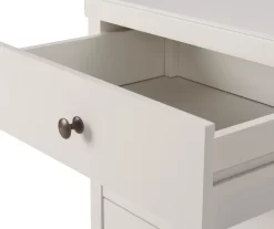 White Finley Wood 3-Drawer Nightstand -Home Style Shop 810513520 10
