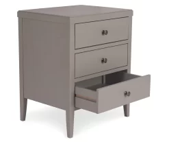 Gray Finley Wood 3-Drawer Nightstand -Home Style Shop 810513522 3