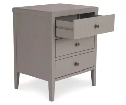 Gray Finley Wood 3-Drawer Nightstand -Home Style Shop 810513522 5