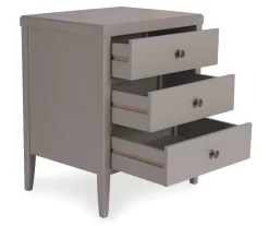 Gray Finley Wood 3-Drawer Nightstand -Home Style Shop 810513522 6