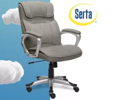 Glacial Gray Linen Executive Office Chair 15 Glacial Gray Linen Executive Office Chair -Home Style Shop 810513550