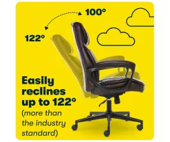 Hannah Brown Bonded Leather Office Chair 26 Hannah Brown Bonded Leather Office Chair -Home Style Shop 810513551 A0 8