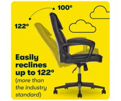 Hannah Black Bonded Leather Office Chair 26 Hannah Black Bonded Leather Office Chair -Home Style Shop 810513552 A0 8