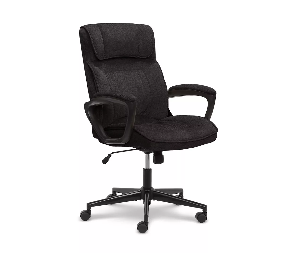 Hannah Charcoal Gray Microfiber Office Chair 2 Hannah Charcoal Gray Microfiber Office Chair - Image 2