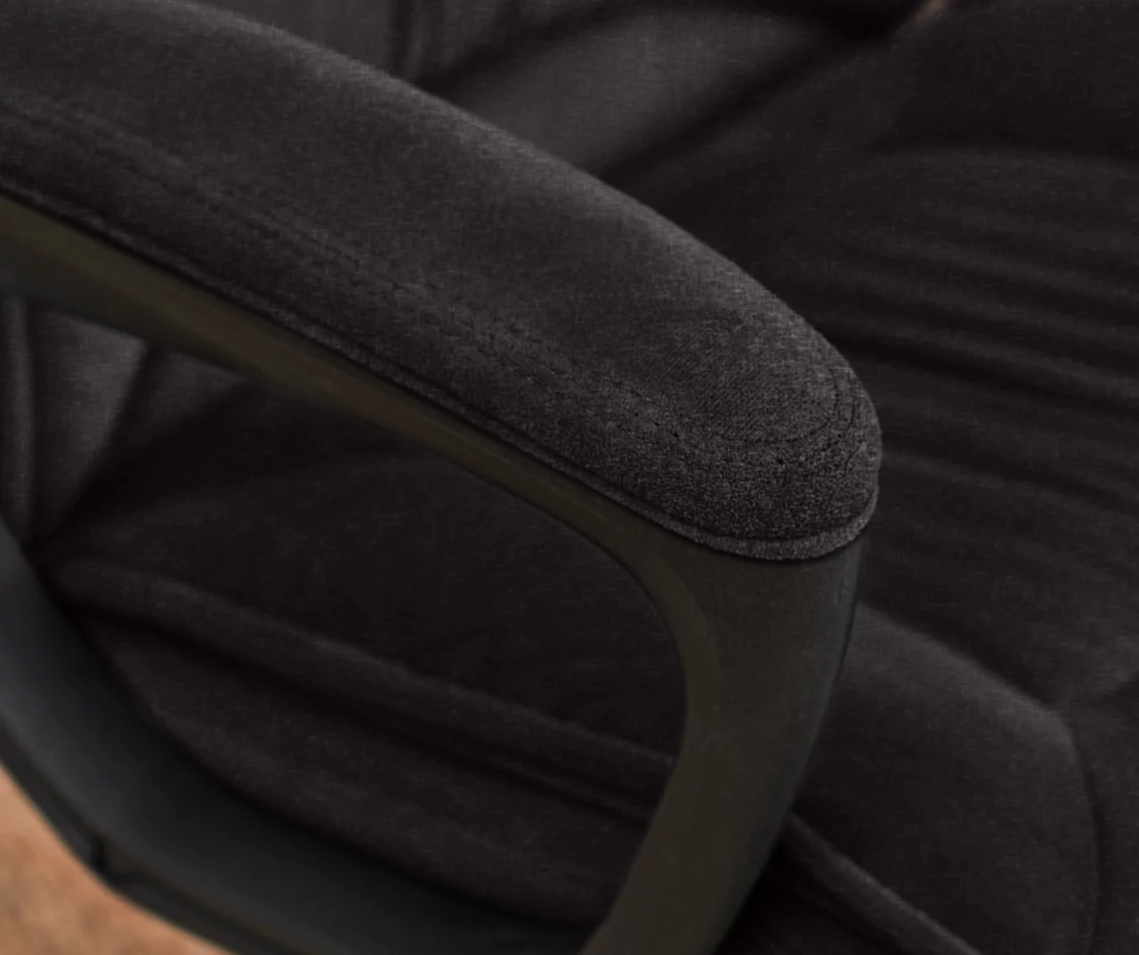 Hannah Charcoal Gray Microfiber Office Chair 5 Hannah Charcoal Gray Microfiber Office Chair - Image 5