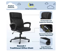 Hannah Charcoal Gray Microfiber Office Chair 25 Hannah Charcoal Gray Microfiber Office Chair -Home Style Shop 810513553 A0 2