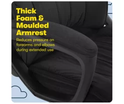 Hannah Charcoal Gray Microfiber Office Chair 27 Hannah Charcoal Gray Microfiber Office Chair -Home Style Shop 810513553 A0 7