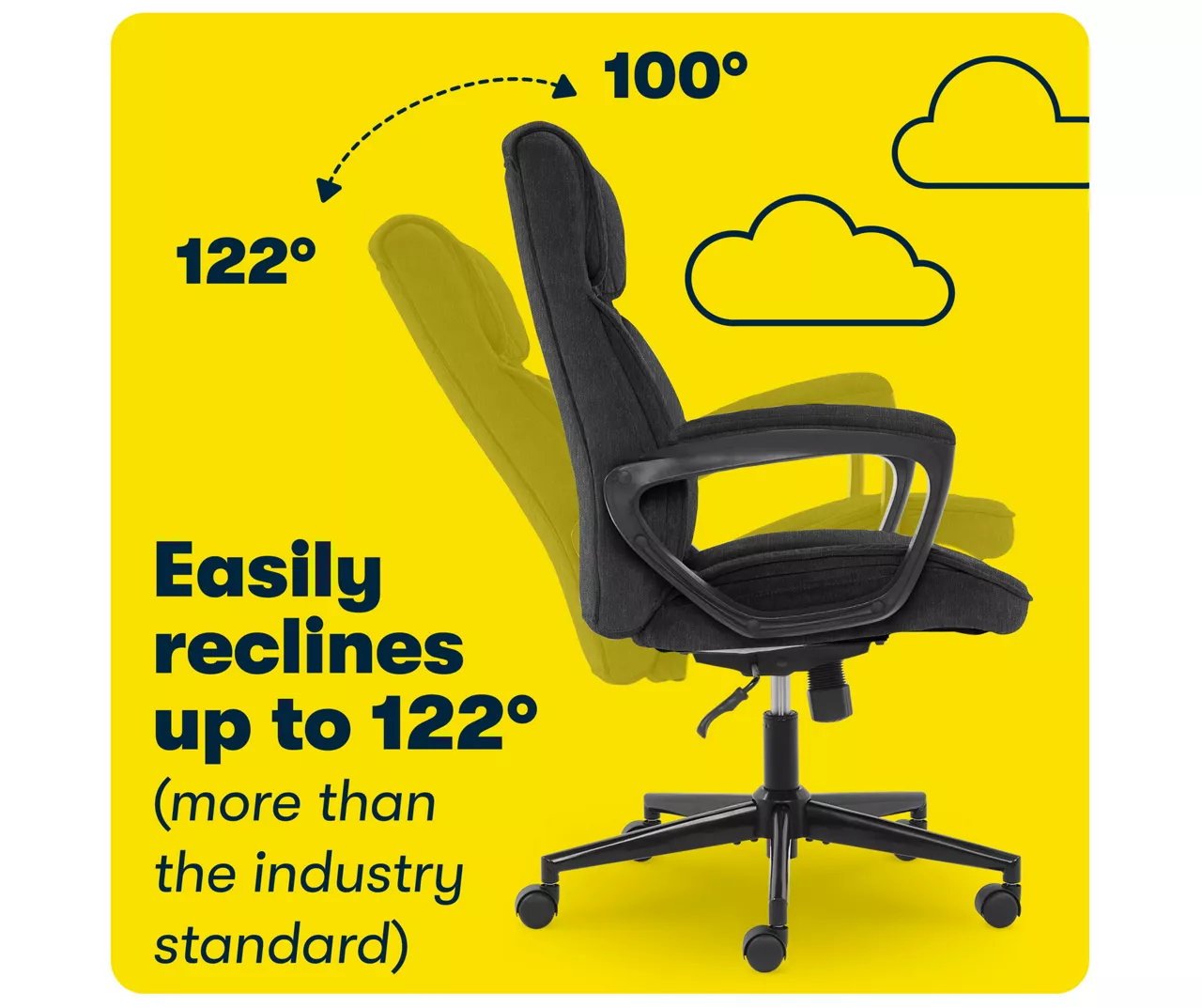 Hannah Charcoal Gray Microfiber Office Chair 7 Hannah Charcoal Gray Microfiber Office Chair - Image 7