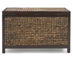 Rustic Black Wicker Storage Trunk -Home Style Shop 810513555 15