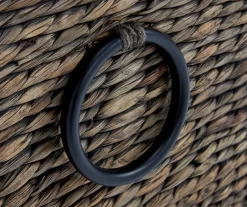 Rustic Black Wicker Storage Trunk -Home Style Shop 810513555 9