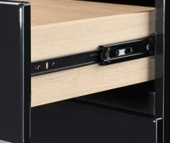 Black Hudson 2-Drawer Wood Nightstand -Home Style Shop 810513557 9