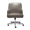 Leighton Gray Memory Foam Bonded Leather Office Chair