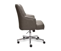 Leighton Gray Memory Foam Bonded Leather Office Chair -Home Style Shop 810513560 12