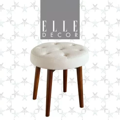 Penelope Tufted Stool -Home Style Shop 810513572