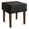 Aria Charcoal Grey Tufted Stool
