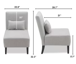 Serta Palisades Slipper Chair With Pillow -Home Style Shop 810513584 5