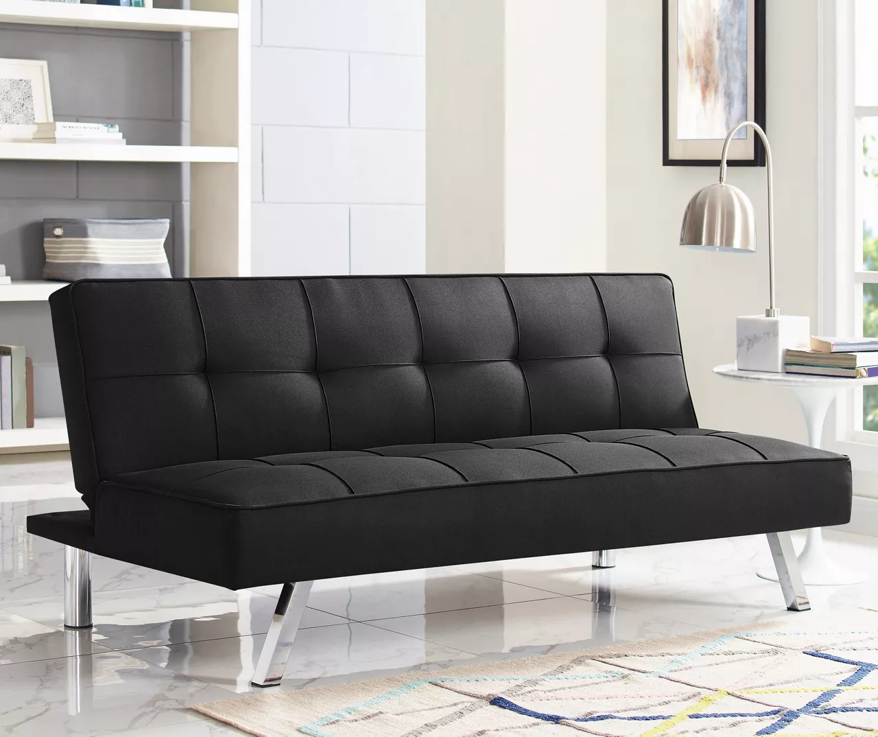 Corey Black Convertible Sofa 2 Corey Black Convertible Sofa - Image 2