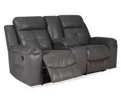 Jesolo Gray Reclining Console Loveseat 9 Jesolo Gray Reclining Console Loveseat -Home Style Shop 810519670 1