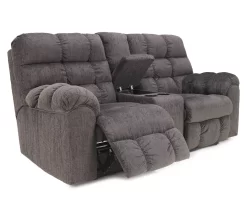 Acieona Slate Reclining Console Loveseat -Home Style Shop 810519689 1
