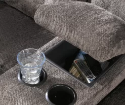 Acieona Slate Reclining Console Loveseat -Home Style Shop 810519689 2