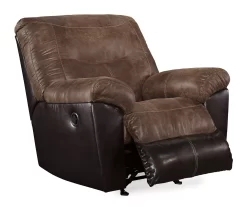 Follett Coffee Faux Leather Rocker Recliner -Home Style Shop 810519692 1