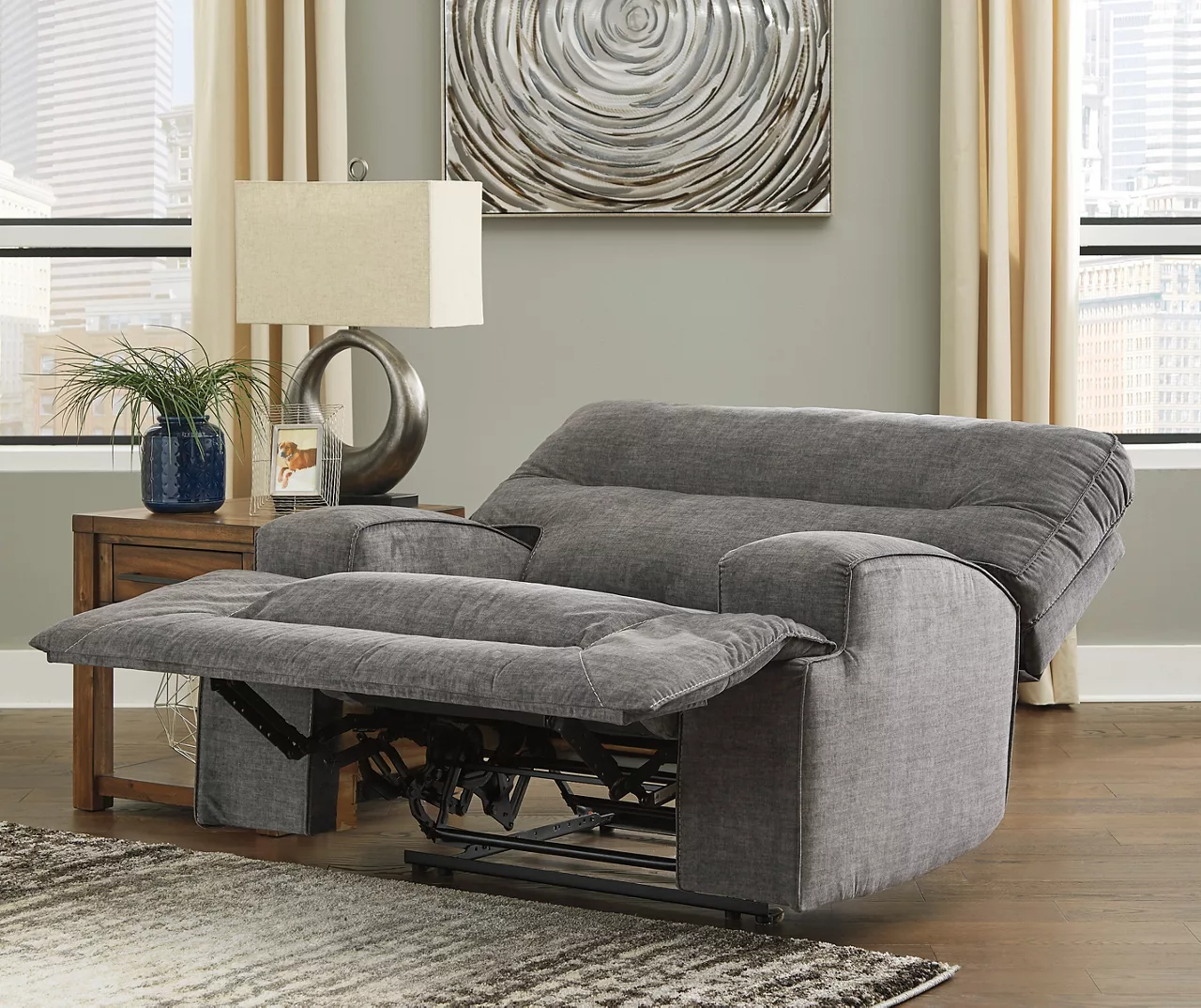 Coombs Charcoal Wide Seat Recliner 4 Coombs Charcoal Wide Seat Recliner - Image 4