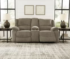 Draycoll Pewter Reclining Console Loveseat -Home Style Shop 810519716 4