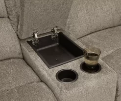 Draycoll Pewter Reclining Console Loveseat -Home Style Shop 810519716 5