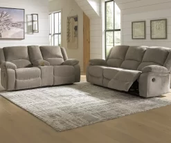 Draycoll Pewter Reclining Console Loveseat -Home Style Shop 810519717 810519716 1